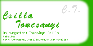 csilla tomcsanyi business card