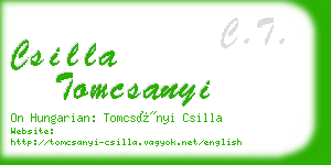 csilla tomcsanyi business card